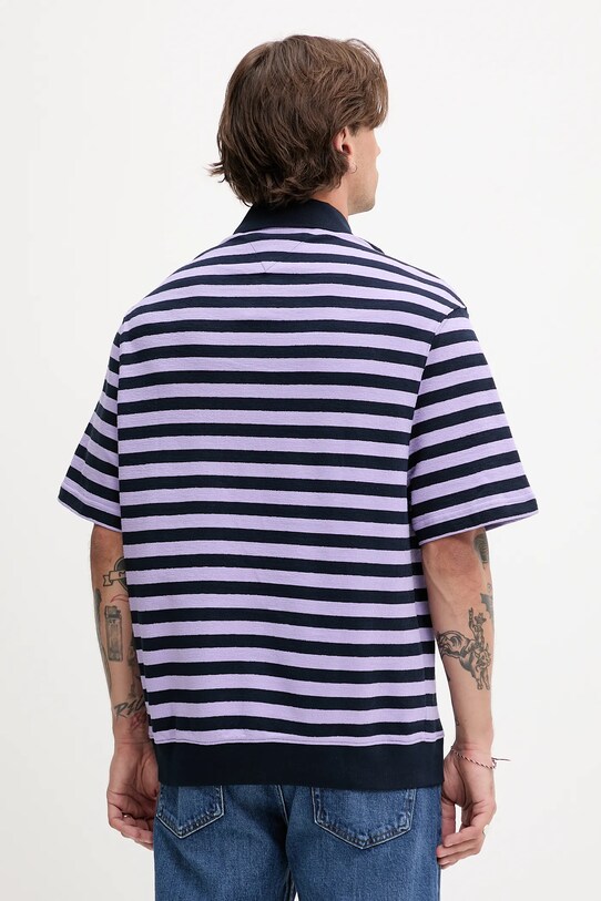 Îmbrăcăminte Tommy Jeans polo de bumbac DM0DM21786 violet