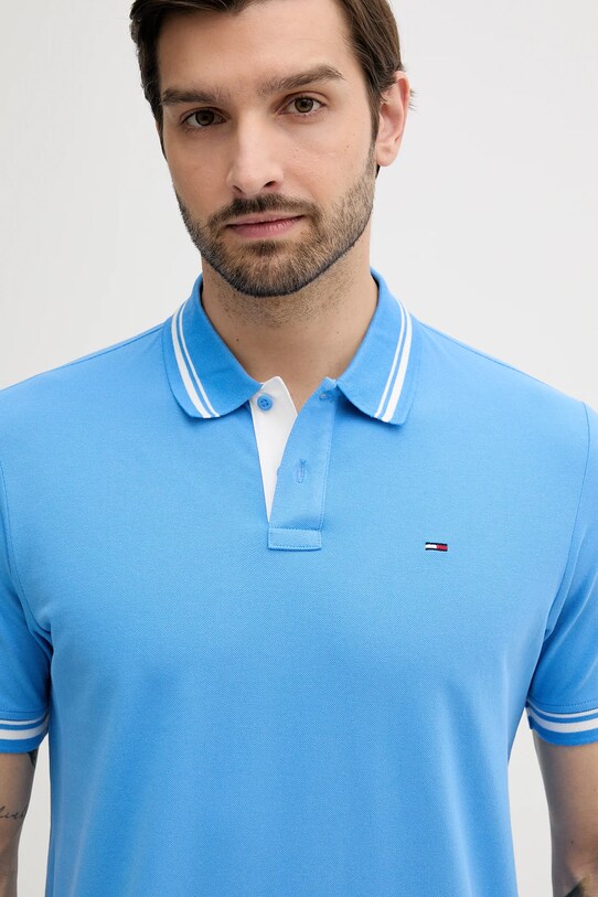 Tommy Jeans polo bawełniane niebieski DM0DM21846