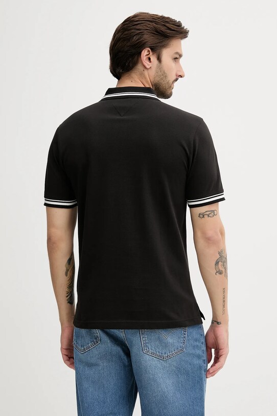 Îmbrăcăminte Tommy Jeans polo de bumbac DM0DM21846 negru