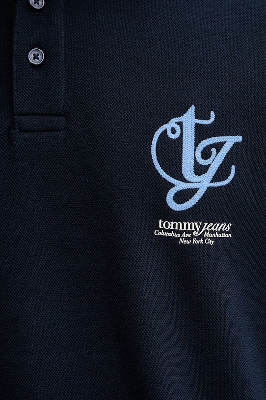 Bavlnené polo tričko Tommy Jeans DM0DM21909 tmavomodrá