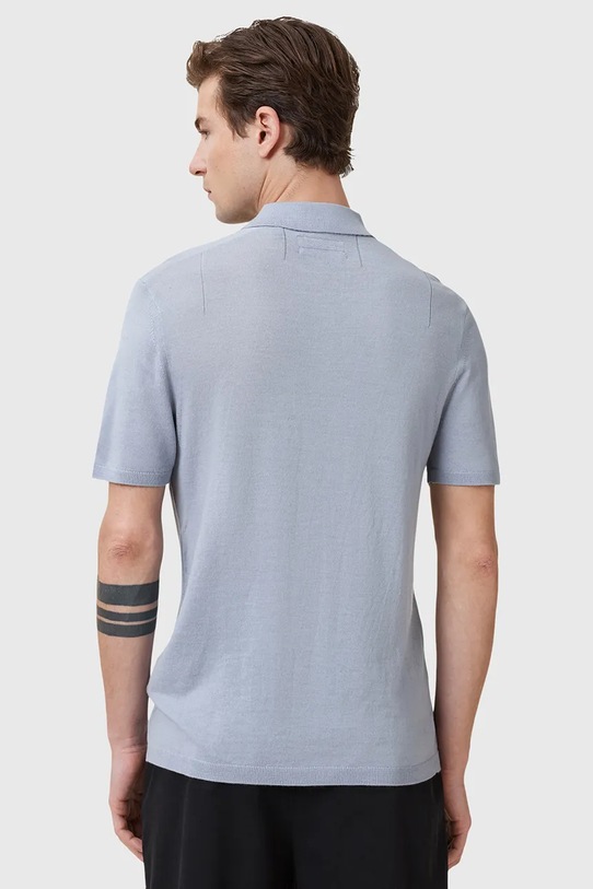 Îmbrăcăminte AllSaints polo din lână MODE M086KB albastru