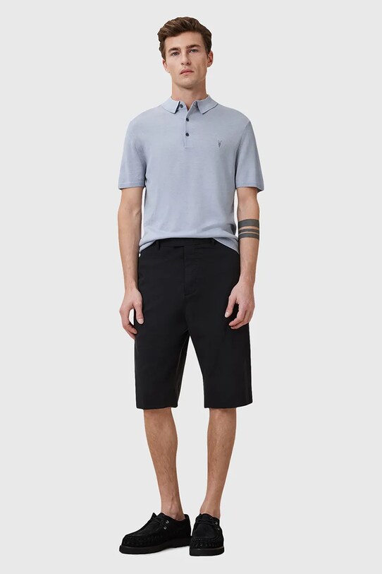 AllSaints polo din lână MODE albastru M086KB