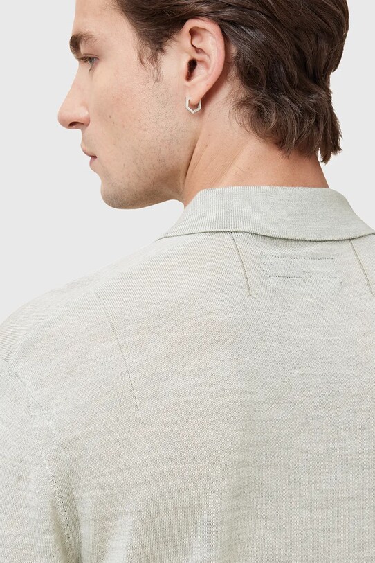Odzież AllSaints polo wełniane MODE M086KB zielony