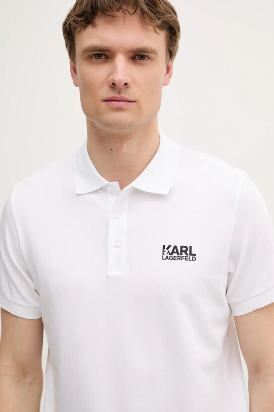 Karl Lagerfeld tricou polo alb 553235.745088