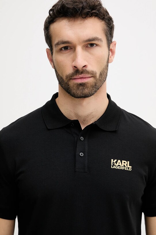 Karl Lagerfeld tricou polo negru 553235.745088
