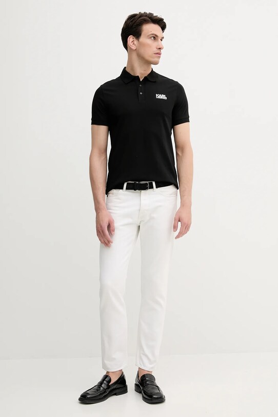 Karl Lagerfeld tricou polo 553235.745088 negru AW25