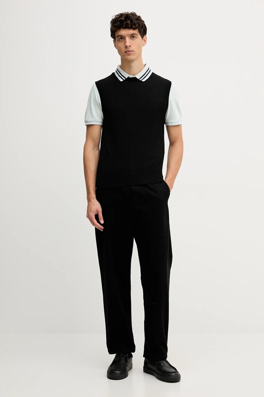 Памучна тениска с яка Calvin Klein Jeans LV04RC276G тюркоазен AW25