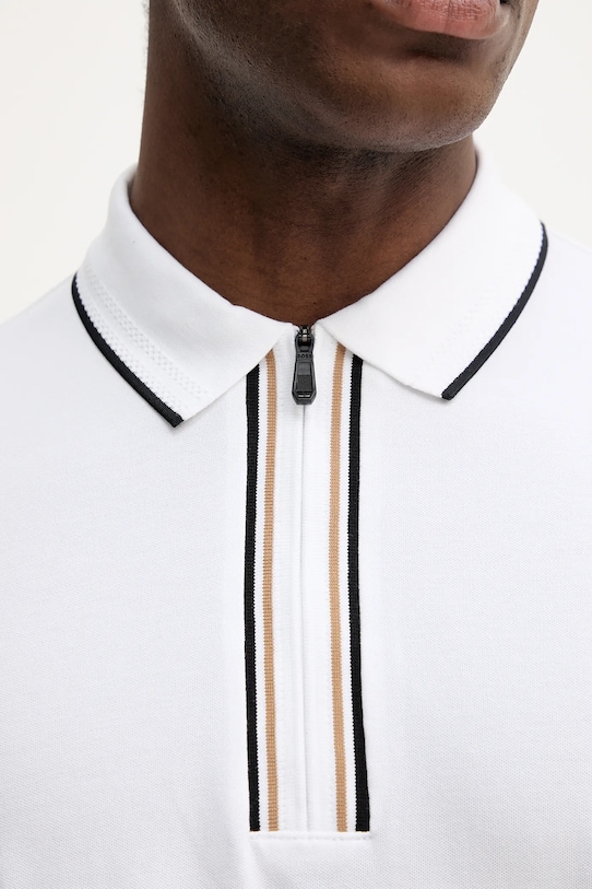 BOSS Green polo 50544450 biały