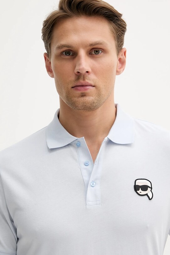 Bavlnené polo tričko Karl Lagerfeld modrá 553224.745710