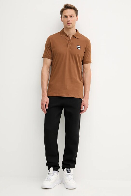 Karl Lagerfeld polo de bumbac 553224.745710 maro AW25