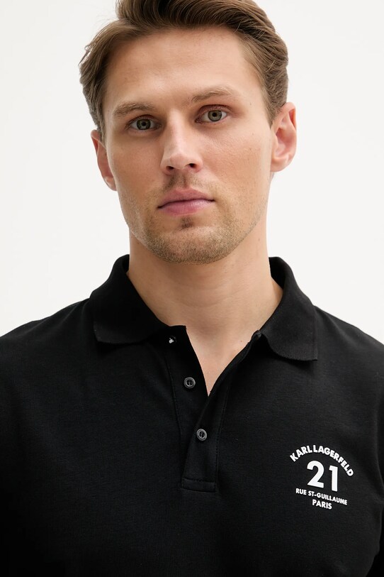 Karl Lagerfeld polo czarny 553235.745017