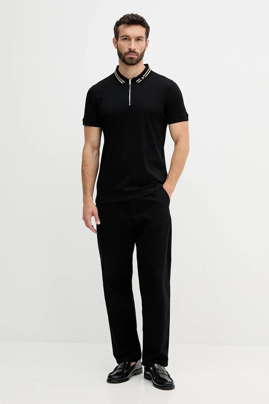 Karl Lagerfeld polo de bumbac 553201.745004 negru AW25
