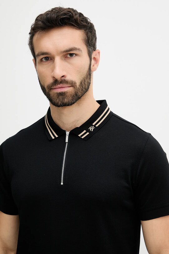 Karl Lagerfeld polo de bumbac negru 553201.745004
