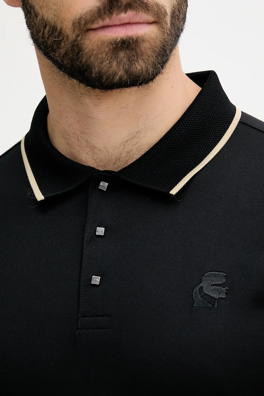 Karl Lagerfeld polo de bumbac 553200.745080 negru
