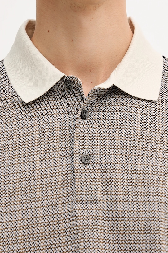 BOSS polo bawełniane 50543402 szary