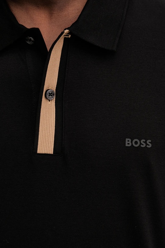 Bombažen polo BOSS črna 50543865
