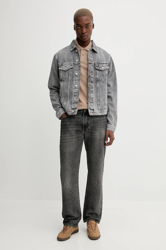 Bavlněné polo tričko Tommy Jeans DM0DM22063 béžová AW25
