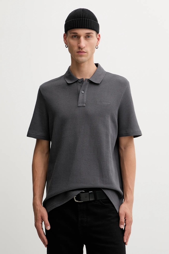 Tommy Jeans polo de bumbac regular gri DM0DM22415