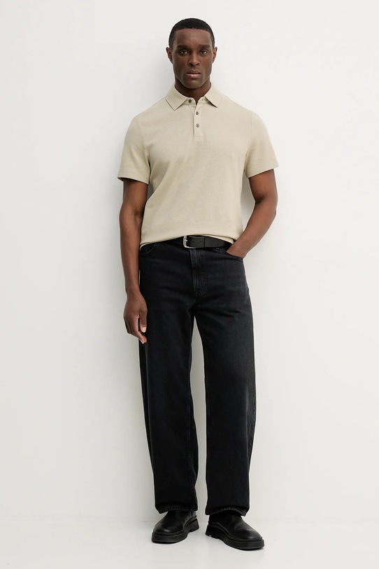 Michael Kors polo CT552LFHSA beżowy SS26