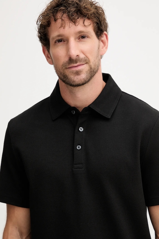 Michael Kors tricou polo negru CT552LFHSA