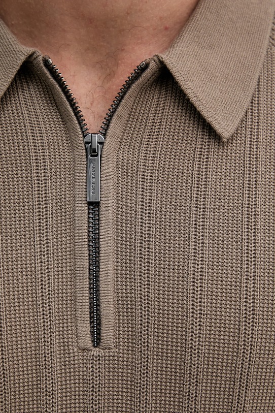 Pamučna polo majica Michael Kors CT560GT469 smeđa