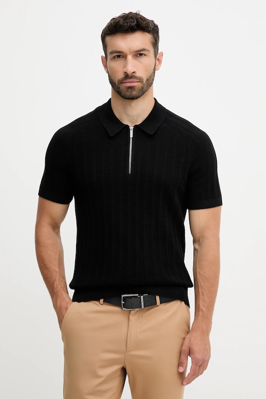 Michael Kors polo bawełniane bawełna czarny CT560GT469