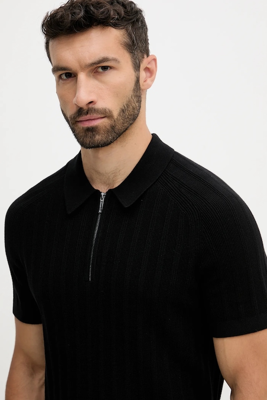 Michael Kors polo bawełniane czarny CT560GT469