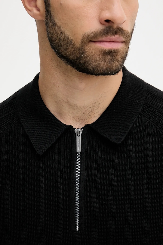 Michael Kors polo bawełniane CT560GT469 czarny