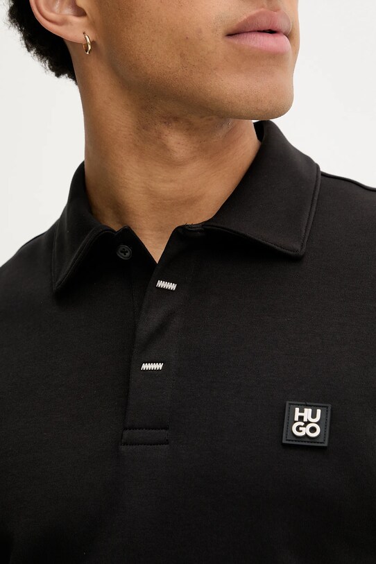 HUGO longsleeve bawełniany 50542578 czarny