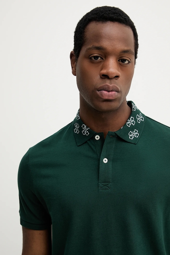 Guess polo de bumbac verde M5YP34.KCJV1