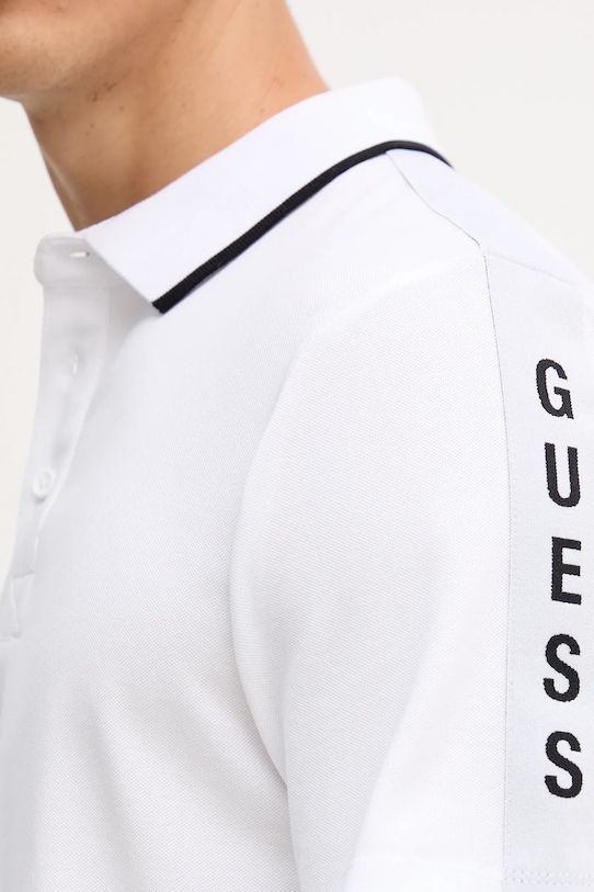 Guess tricou polo PAUL M5YP42.KARS2 alb