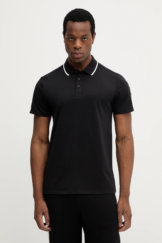 Guess tricou polo PAUL regular negru M5YP42.KARS2