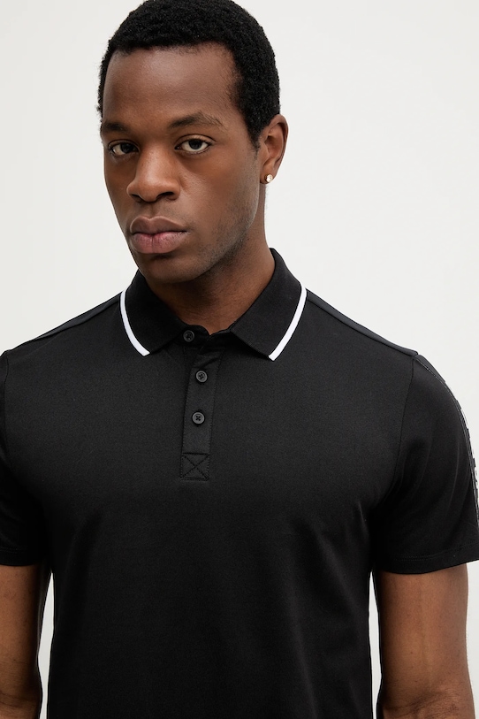 Guess tricou polo PAUL negru M5YP42.KARS2