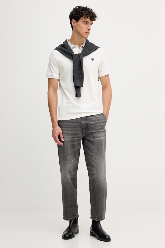 Guess tricou polo LYLE M5YP60.K7O64 bej AW25