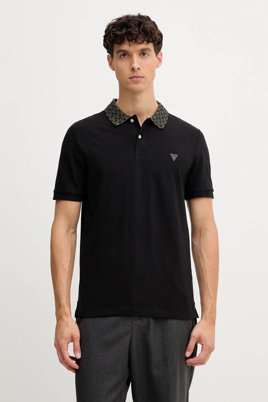 Polo Guess LYLE Z elastanom črna M5YP60.K7O64