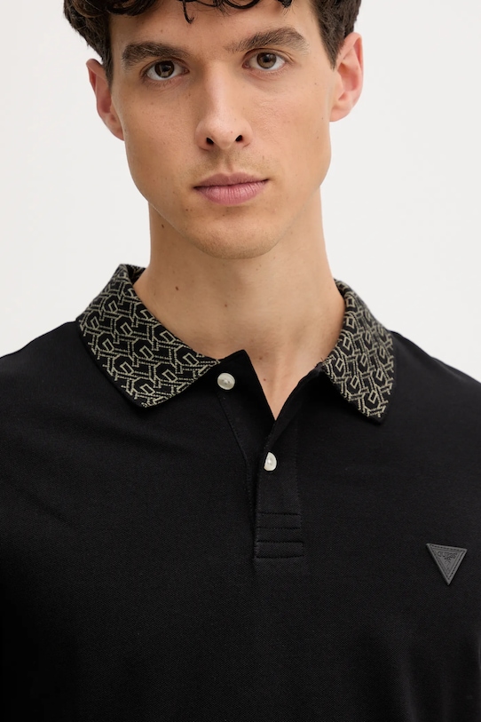 Guess tricou polo LYLE negru M5YP60.K7O64