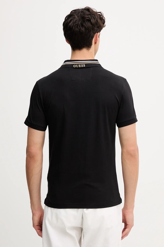 Îmbrăcăminte Guess tricou polo NOLAN M5YP66.J1314 negru