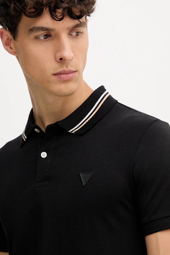 Guess tricou polo NOLAN negru M5YP66.J1314