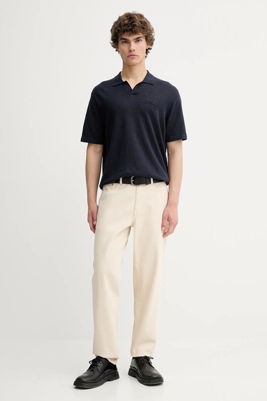 Les Deux polo din in Emmanuel 1000033 bleumarin AW25