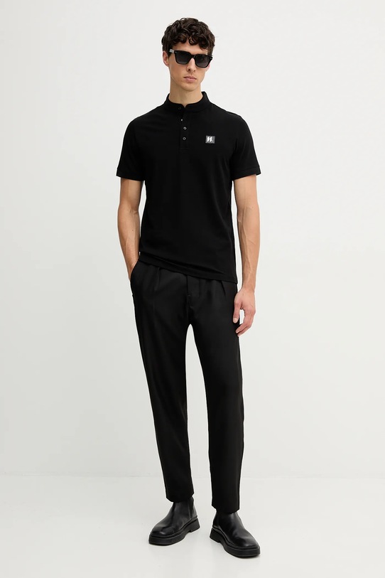 Karl Lagerfeld tricou polo 554221.745001 negru AW25