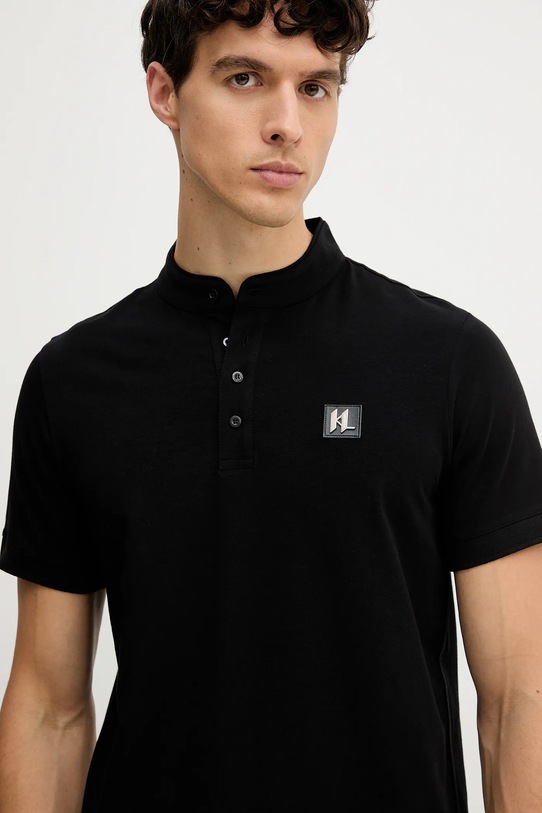 Karl Lagerfeld tricou polo negru 554221.745001