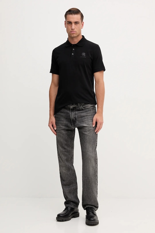 Polo tričko Karl Lagerfeld 554221.745015 černá AW25