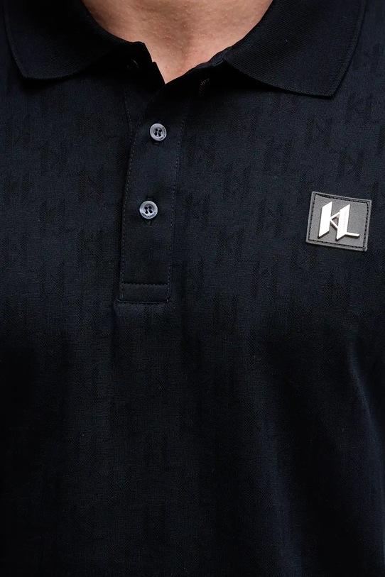 Bavlněné polo tričko Karl Lagerfeld 554201.745006 námořnická modř