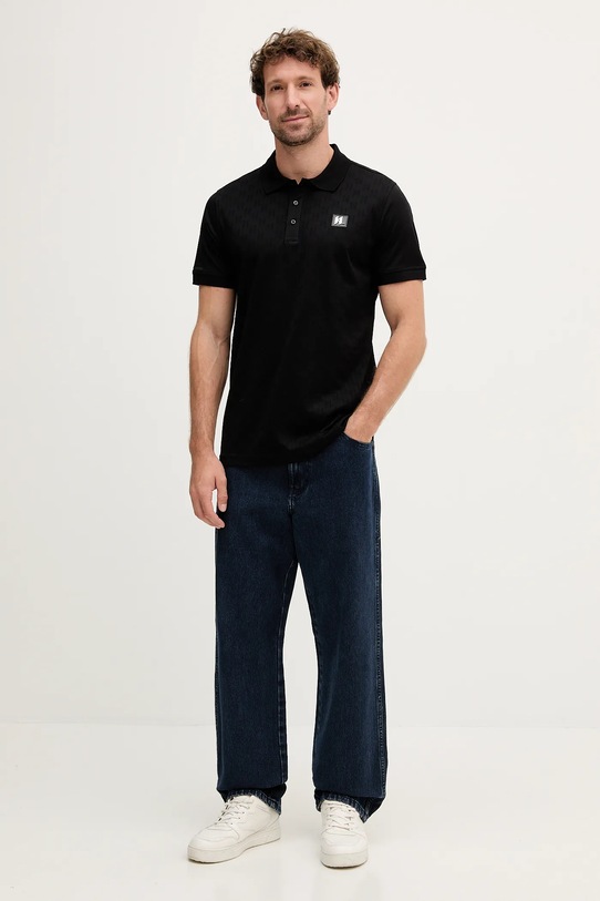Karl Lagerfeld polo bawełniane 554201.745006 czarny AW25
