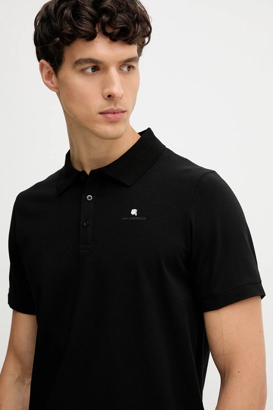 Karl Lagerfeld tricou polo negru 554235.745022