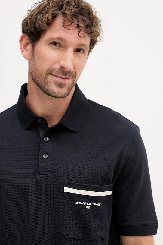 Odzież Armani Exchange polo bawełniane XM000990.AF10366 granatowy
