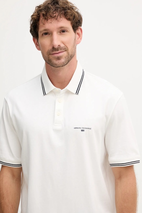 Odjeća Pamučna polo majica Armani Exchange XM000993.AF10361 bijela