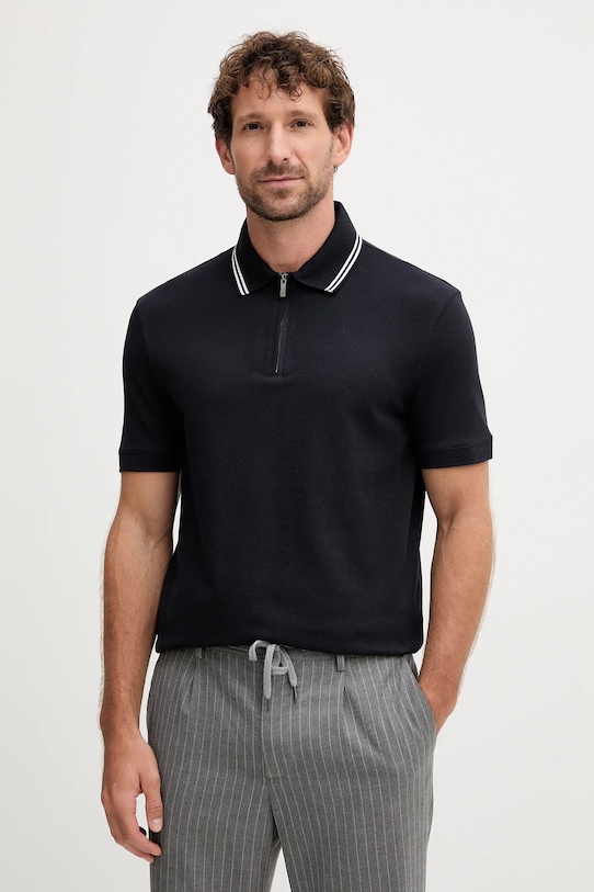 Armani Exchange polo bawełniane bawełna granatowy XM000994.AF10366