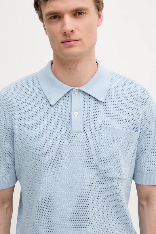 Хлопковое поло Pepe Jeans голубой PM702536