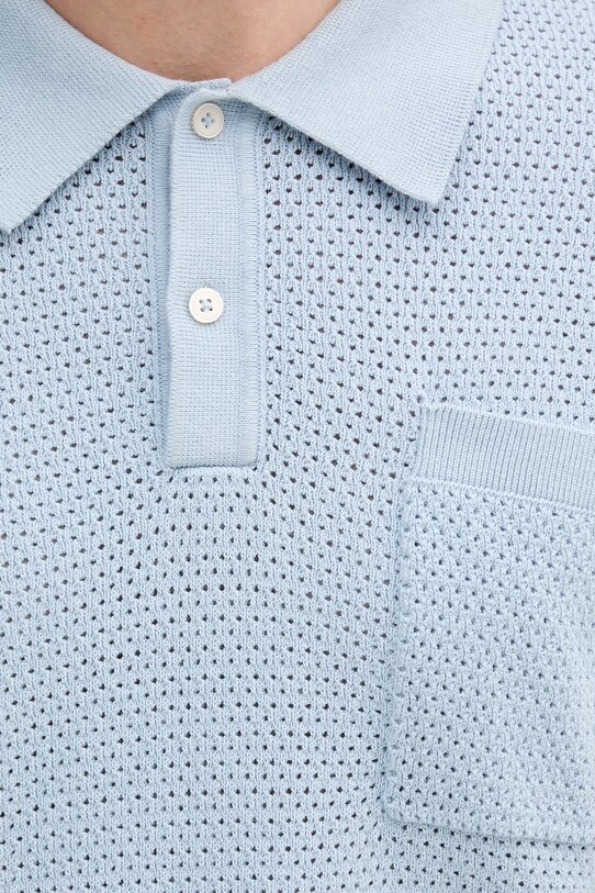 Хлопковое поло Pepe Jeans PM702536 голубой